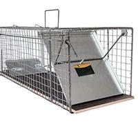 Grande Trappe à Raton Laveur de 116x26x28 cm, Trappe à Chat, Trappe à martre, Solide, piège Vivant à 2 entrées pour martres et Chats, piège Vivant à Lapin, piège à Chat, pièges à martres