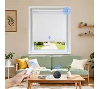 Grandekor Store Enrouleur Occultant sans Perçage Électrique 80x190cm | Blanc Opaque Thermique Anti-Chaleur Protection Solaire à Piles avec Moteur & Télécommande Installation Facile pour Fenêtre