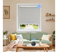 Grandekor Store Enrouleur Occultant sans Perçage Électrique 90x150cm | Gris Opaque Thermique Anti-Chaleur Protection Solaire à Piles avec Moteur & Télécommande Installation Facile pour Fenêtre