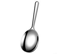 Grandes cuillères de service en acier inoxydable pour buffet et restauration - Louche élégante à poignée ronde de 20 cm (louche de service à soupe)