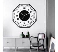 Grandes horloges murales en métal - Horloge murale silencieuse - Horloge à quartz fonctionnant sur piles pour le salon, la cuisine, la chambre à coucher, la salle de bains et l'extérieur - 14 pouces