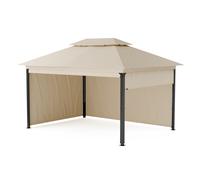 Grandezza Cortina pergola de jardin 3x4 m | résistante aux intempéries | thermolaquée | volets roulants latéraux