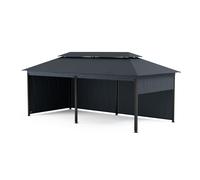Grandezza Cortina pergola de jardin 3x6 m | résistante aux intempéries | thermolaquée | volets roulants latéraux