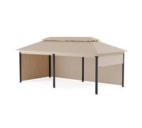 Grandezza Cortina pergola de jardin 3x6 m | résistante aux intempéries | thermolaquée | volets roulants latéraux