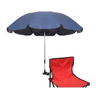 GRANDMEI Parapluie solaire de Chaise Avec Universel Pinces Réglables,Grand Parapluie Avec Clip Fixe,pour Terrasse Plage Chariot Poussette Fauteuil Roulant Chariot de Golf (Bleu foncé)