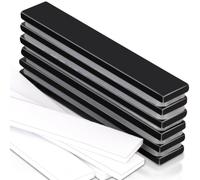 Grands aimants en néodyme ultra-puissants, lot de 6 bandes magnétiques autocollantes noires de 60 x 10 x 3 mm, aimants pour tableaux magnétiques, réfrigérateurs, aimants en terres rares pour armoires
