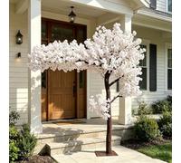 Grands Arbres De Fleurs De Cerisier Artificiels Blancs, Fait à la Main, Arbre De Fleur De Cerisier Simulé De Fleur De Soie, pour Maison, Bureau, Fête, Mariage,001,2x1m/6.6x3.3ft