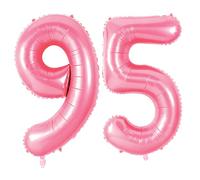 Grands ballons n° 95 pour décoration de fête d'anniversaire de 95e anniversaire - Ballons à l'hélium pour femmes, hommes et grand-mères - 101,6 cm - Rose - Pour décoration de fête d'anniversaire de 95