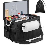 Grands chariots à barbecue avec porte-serviettes en papier, coffret de pique-nique pliable avec barbecue, kit de camping pour le camping, les barbecues, les fêtes en plein air, les camping-cars