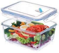 Grands récipients en verre de 3,3 L avec couvercle, sans BPA, rectangulaires, pour la cuisine, les voyages, le congélateur et le four