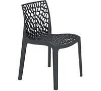 GRANDSOLEIL Set 22 Chaises Gruvyer polypropylène empilables bar restaurant offre (Antracite)