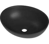 Granitan - Lavabo à poser - Lavabo en céramique - 41 x 33 cm - Noir - pour plan de travail - ASTRO