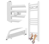 GRANITAN Radiateur Sèche-Serviettes BRENO 30x80 cm, Blanc | Radiateur Porte-serviettes Efficace, Radiateur Sèche-serviettes Fonctionnel, Radiateur Salle de Bain, 224W
