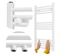 GRANITAN Radiateur Sèche-serviettes RAVEN 90x50 cm, Noir | Radiateur Sèche-serviettes Efficace, Radiateur Sèche-serviettes Utilisable, Radiateur de Salle de Bain, 344W