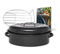 Graniteware - Cocotte Roaster 8L - Grille De Cuisson Inox + Livre Recettes