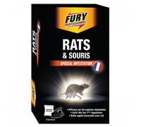 Granulés anti rats et souris - 7 sachets de 20 g + boîte à appât ury