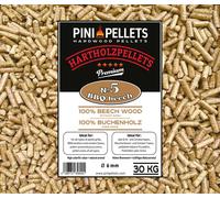 Granulés de bois dur PINI 100 % hêtre n° 5 BBQ Beech 30 kg – Granulés pour barbecue, fumage et chauffage