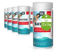 Granulés de Chlore Choc Stabilisé Bayzid® - Sceau de 1 KG (12 unités)