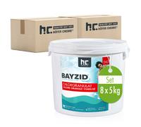 Granulés de Chlore Choc Stabilisé Bayzid® - Sceau de 5 KG pour Entretien de Piscine Efficace