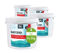 Granulés de Chlore Choc Stabilisé BAYZID® - Seau de 5 KG x 4 pour Piscines