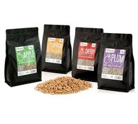 Granulés de fumage bois fruitier - Set de 4 essences - 4 kg - Cerisier, prunier, abricotier et pommier - Granulés pour grill