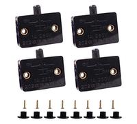 Graootoly Lot de 4 interrupteurs de porte d'armoire, interrupteur, tiroir, ouverts sur porte, applicables à 12 V, 24 V, 110 V, noir