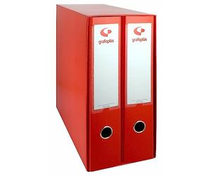 Grapfolas 7279251 Module de 2 classeurs avec levier de 65 mm Rouge