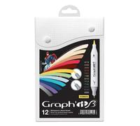 Graph it Set marqueurs brush & extra fine - 12 pièces