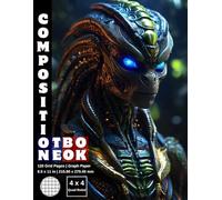 Graph Paper Composition Notebook Quad Ruled 4x4: 120 White Paper Grid Pages Gray 4 Squares per Inch 60 Sheets for School College Student Teacher Class ... Draw Size 8.5”x11” Alien Predator Warrior 29.