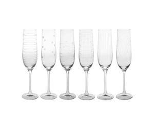 GRAPHIK Flûte 19 n verre gravé les 6