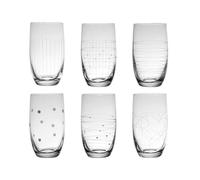 GRAPHIK Gobelet Haut Verre Gravé 33 cl - Les 6