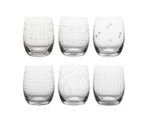 GRAPHIK Gobelet Verre Gravé 30 cl - Les 6