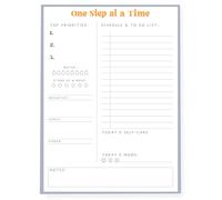 Graphique Bloc-notes de listes de choses à faire en soins personnels, 150 feuilles détachables, planificateur de tâches, organiseur quotidien, bloc-notes, liste de contrôle prioritaire, non daté, 15,2