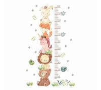 Graphique de croissance du bébé | Autocollants muraux de hauteur mignons,Autocollant de tableau de croissance des animaux de la forêt, autocollants muraux amovibles en PVC pour, décoration murale de