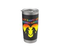 Graphique de police rétro Silhouette de cœur licorne Gobelet isotherme en acier inoxydable double paroi