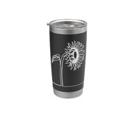 Graphique d'été botanique tournesol Gobelet isotherme en acier inoxydable double paroi