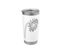Graphique d'été botanique tournesol Gobelet isotherme en acier inoxydable double paroi