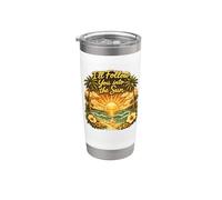 Graphisme vintage de coucher de soleil I'll Follow You Into the Sun Gobelet isotherme en acier inoxydable double paroi