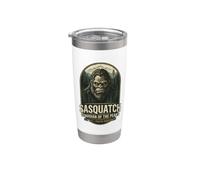 Graphisme vintage Sasquatch Guardian Peaks du nord-ouest du Pacifique Gobelet isotherme en acier inoxydable double paroi