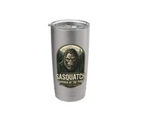 Graphisme vintage Sasquatch Guardian Peaks du nord-ouest du Pacifique Gobelet isotherme en acier inoxydable double paroi