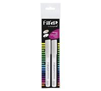 GRAPHIT Fill’It Blister de 2 marqueurs vides pour encres acryliques ou à alcool, peintures acryliques, encre de chine, pointe ogive 4,5mm
