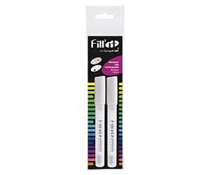 GRAPHIT Fill’It Blister de 2 marqueurs vides pour encres acryliques ou à alcool, peintures acryliques, encre de chine, pointe ogive 4,5mm