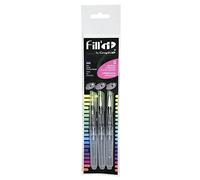 GRAPHIT Fill’It Set de 3 pinceaux à réservoir de 5ml pour encres acryliques ou à alcool, peintures liquides, eau pour aquareller, pointes fine, médium et large