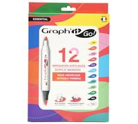Graph'it – Marqueurs acryliques GO Essential – Set de 12 Multicolore