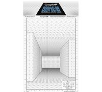 Graph'it - Grille de Perspective Souple - Outil de Dessin pour Etudiant et Professionnel - Modèle Rue en Perspective Frontale - Multi-Usage - Format A4