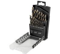 Forets à métaux GRAPHITE HSS-CNC, 124°, "Pro-Tec", 1.0-10.0 mm, set de 19 pcs.