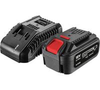 GRAPHITE Batterie 4ah avec chargeur Kit E+ : 58G004 (Energy+ 18V, batterie Li-Ion 4.0Ah), 58G002 (chargeur de batterie Energy+, 2.3A)