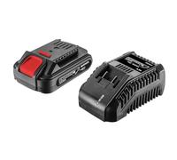 GRAPHITE Batterie lithium-ion Energy + 18 V 2,0 Ah et chargeur 2,3 A pour tous les outils électriques de la marque GRAPHITE - Longue durée de vie - Indicateur d'état de charge