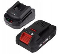 GRAPHITE Batterie lithium-ion Energy + 18 V 4,0 Ah et chargeur 2,3 A pour tous les outils électriques de la marque GRAPHITE - Longue durée de vie - Indicateur d'état de charge