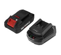 GRAPHITE Energy+ Batterie 4 Ah et Chargeur - 18 V Li-ION, Compatible avec Les Outils GRAPHITE & Neo, Longue durée de Vie et Charge Rapide avec indicateur de Charge